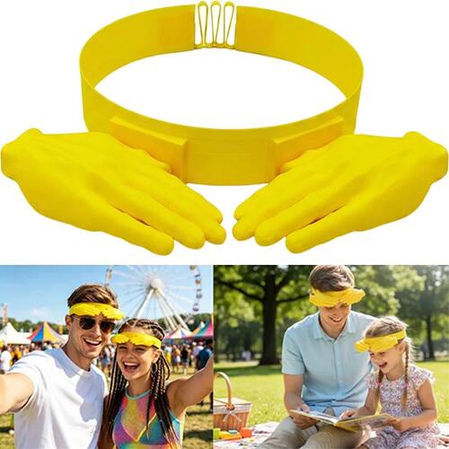 New Plastic Novelty Hand Shape Sun Visor Headband Funny Palm