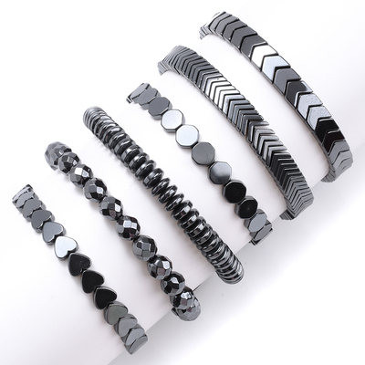 New Fashion Love Arrow Ball Shape Black Hematite Bracelets H