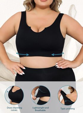 Women's plus-size underwear bra is comfortable, no underwire