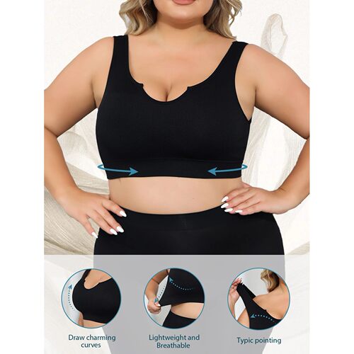 Women's plus-size underwear bra is comfortable, no underwire