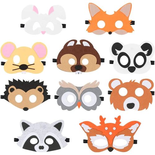 Cosplay Party Masks Jungle Animal Felt Mask Kids Role Play G