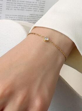 316L Stainless Steel Cubic Zircon Adjustable Bracelets for W