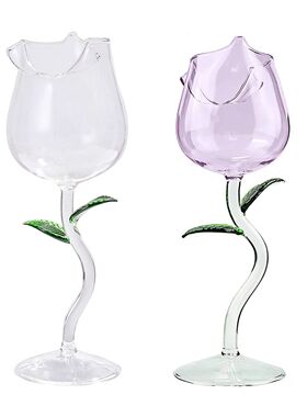 Rose-Shaped Red Wine Glasses Rose Shape Wine Glass With Colo