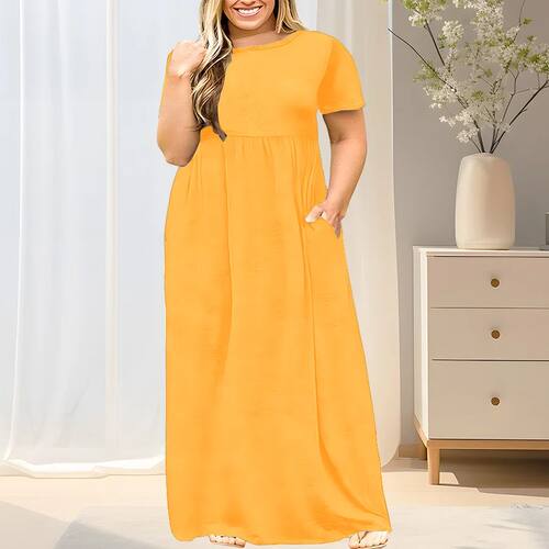 2024 New Women's Plus Size Casual Summer Dress - A-Line Shor