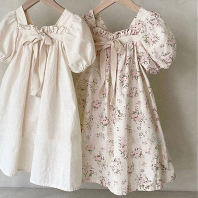 Dresses Korean version of new summer dress girls' baby bow b