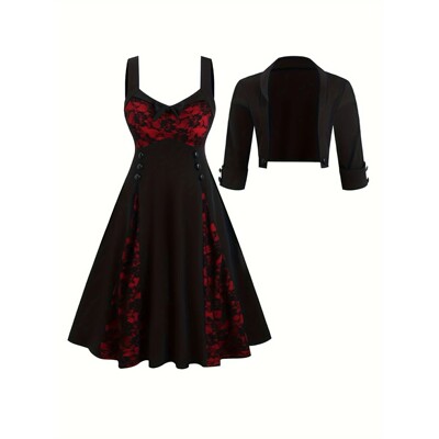 A large-sized two-piece dress with European and American fas