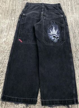 Sreetwear Jeans Y2k Hip Hop Cartoon Graphic Print Vinta