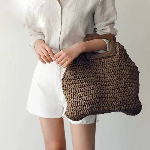 Simple street fashion bag Women Summer Beach Bag Large Capac
