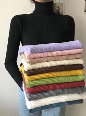 2025 Simple Women Turtleneck Sweater Winter Fashion Pullover