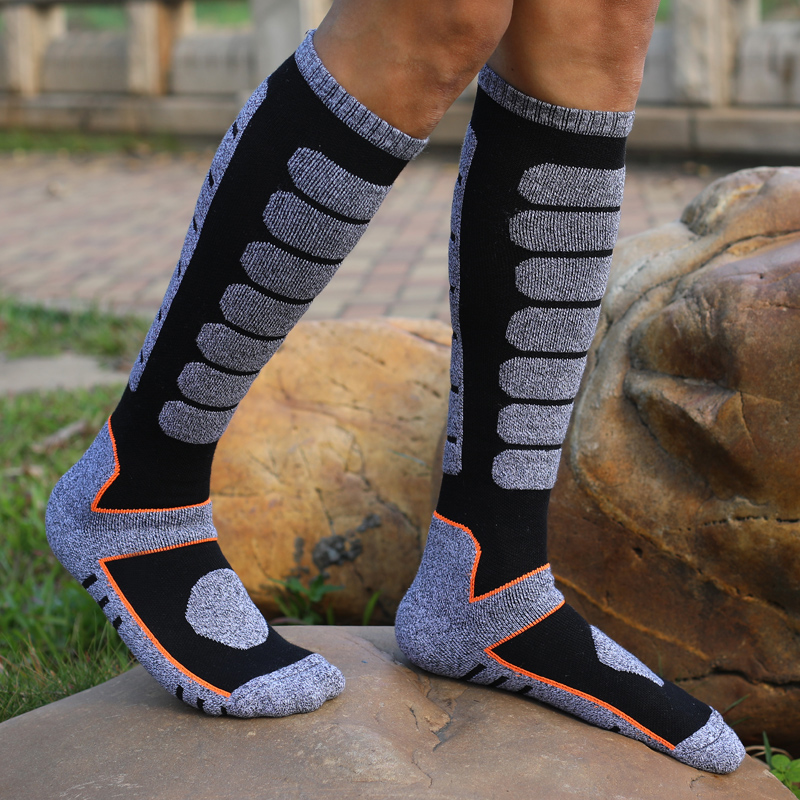 户外单双板滑雪袜男女长高筒加厚