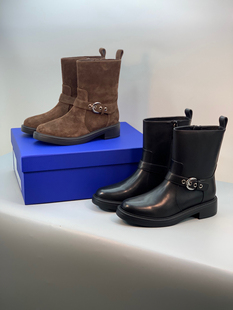 真皮复古西部牛仔靴短靴马丁靴 2025新款 真皮靴子 Eadie Blair