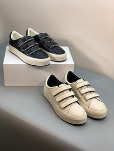 Eadie 面包鞋 2025新款 女厚底增高运动板鞋 真皮魔术贴小白鞋 Blair