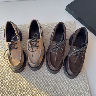 Eadie 平底单鞋 2025新款 女英伦风小皮鞋 真皮复古德比鞋 Blair