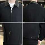 新高品质直播~皮领撞色夹克外套3403-1-8081-P148，男装夹克，电商C301