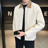 新高品质直播~皮领撞色夹克外套3403-1-8081-P148，男装夹克，电商C301