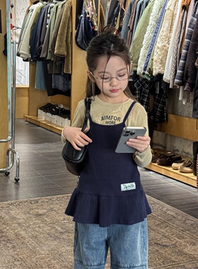 女童洋气吊带2026春夏新款童装中小童3女宝宝无袖T恤时尚休闲背心