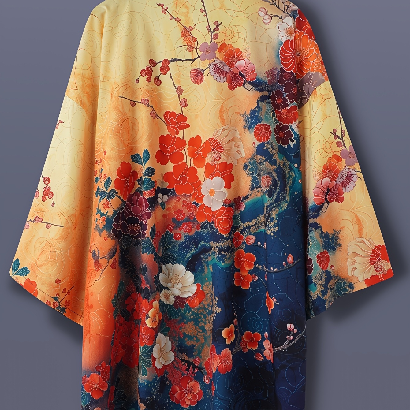 日系和风羽织简约风复古樱花印花