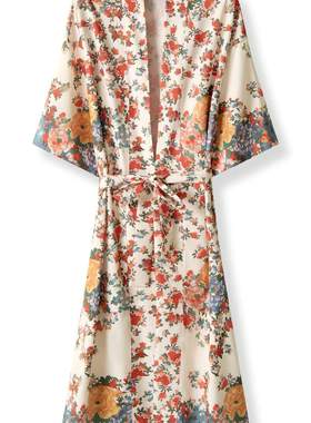 春夏季欧美女装波西米亚 BOHO优雅风复古日系碎花 floral印花图案