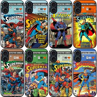 超人手机壳superman ip14plus/15promax IQOO11 mate60美式漫画13mini超级英雄P60荣耀90皮纹软壳米13 nova10