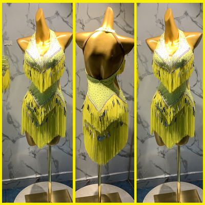 拉丁舞服高级感套装成人拉丁舞演出服定制满钻比赛裙恰恰专业比赛