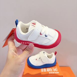 基诺浦机能鞋春学步鞋赤足鞋婴童软底步前鞋轻便地板鞋关键鞋2549