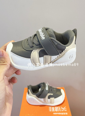 基诺浦机能鞋秋冬薄绒棉鞋男女童学步鞋阿甘鞋轻便软关键鞋2372