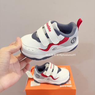 基诺浦机能鞋冬款皮面薄绒棉鞋加绒男女小童鞋运动鞋1811 1820