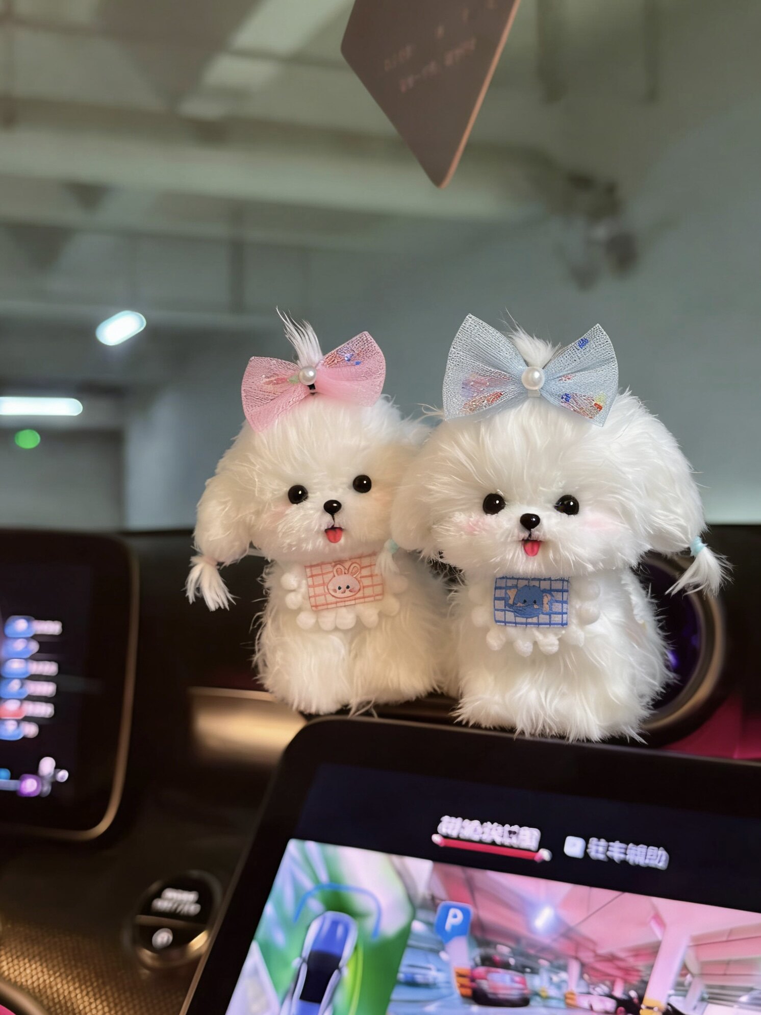手工玩偶成品bjd娃娃宠物马尔济斯摆件挂件可爱小狗中控车载氛围