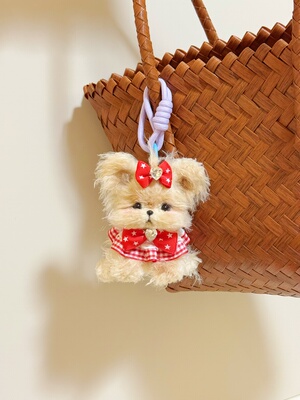 成品扭扭棒小狗可爱毛绒包包挂件公仔玩偶布娃娃儿童生日礼物摆件