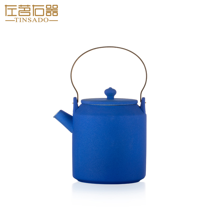 克莱因蓝提梁壶泡茶壶杯子套装