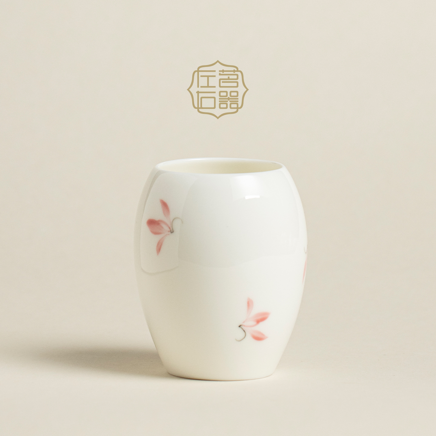 左茗右器陶瓷手绘茶道六君子茶筒高颜值桌面收纳笔筒功夫茶具配件