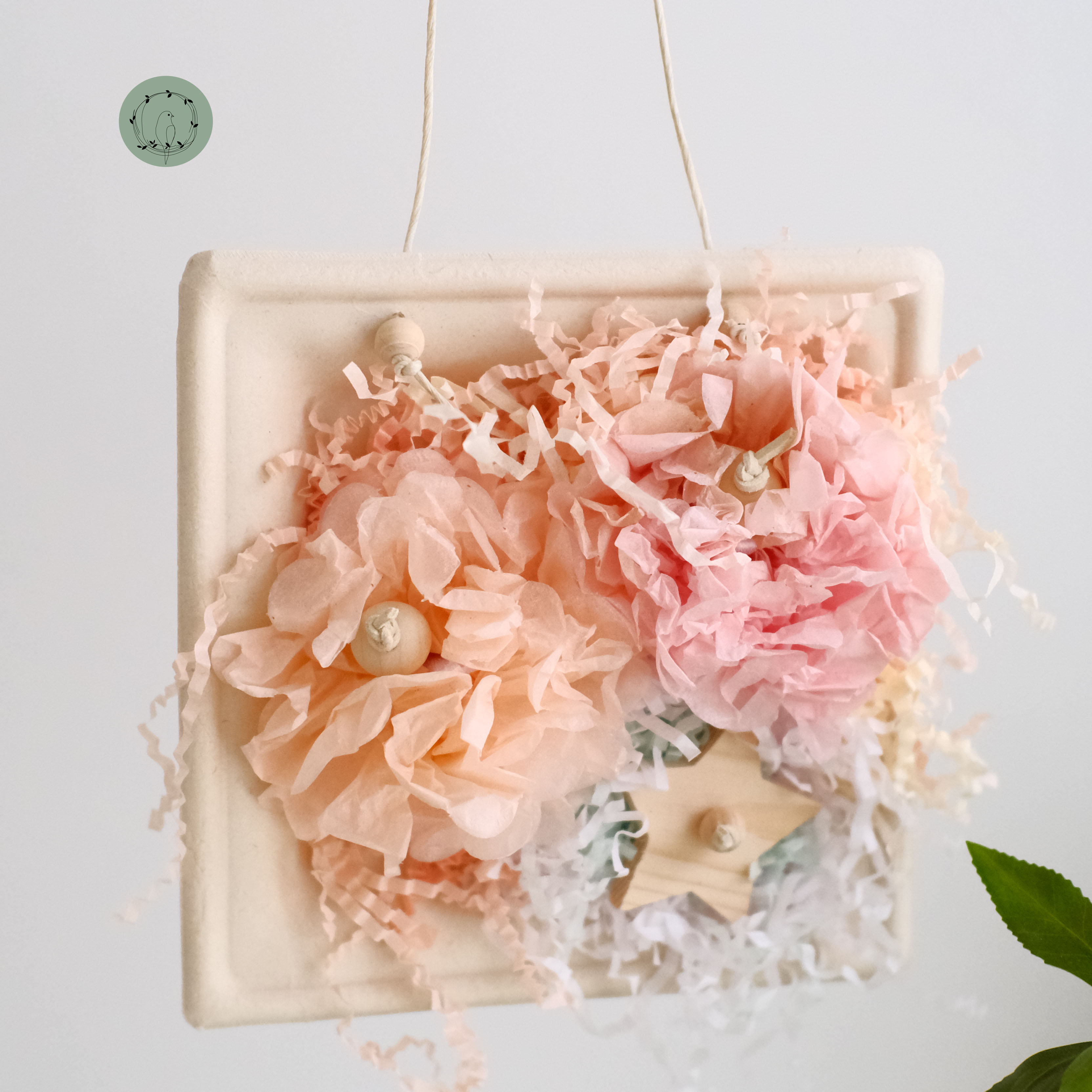 花墙拉菲草鹦鹉啃咬玩具鸟笼装饰