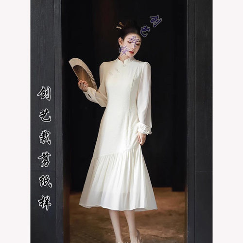 创艺纸样新中式牛皮纸年轻连衣裙