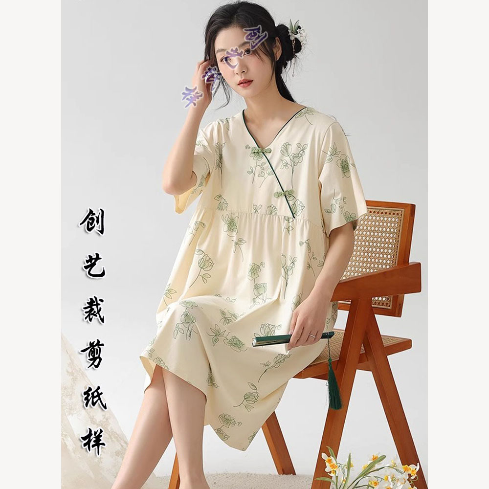 创艺纸样睡裙牛皮纸汉服复古