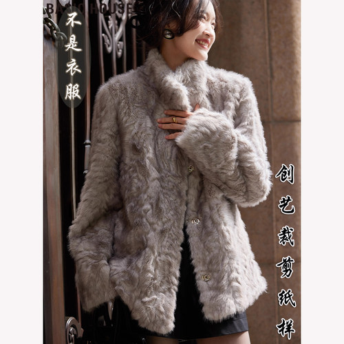 创艺皮草上衣牛皮纸裁剪图做衣服