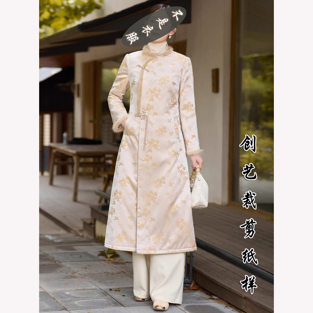 创艺新中式棉袄牛皮纸高端女保暖
