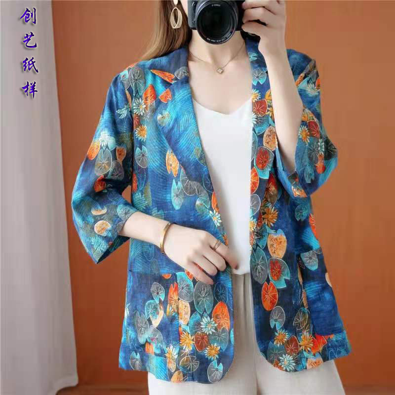 裁剪衣服春秋休闲七分西装牛皮纸