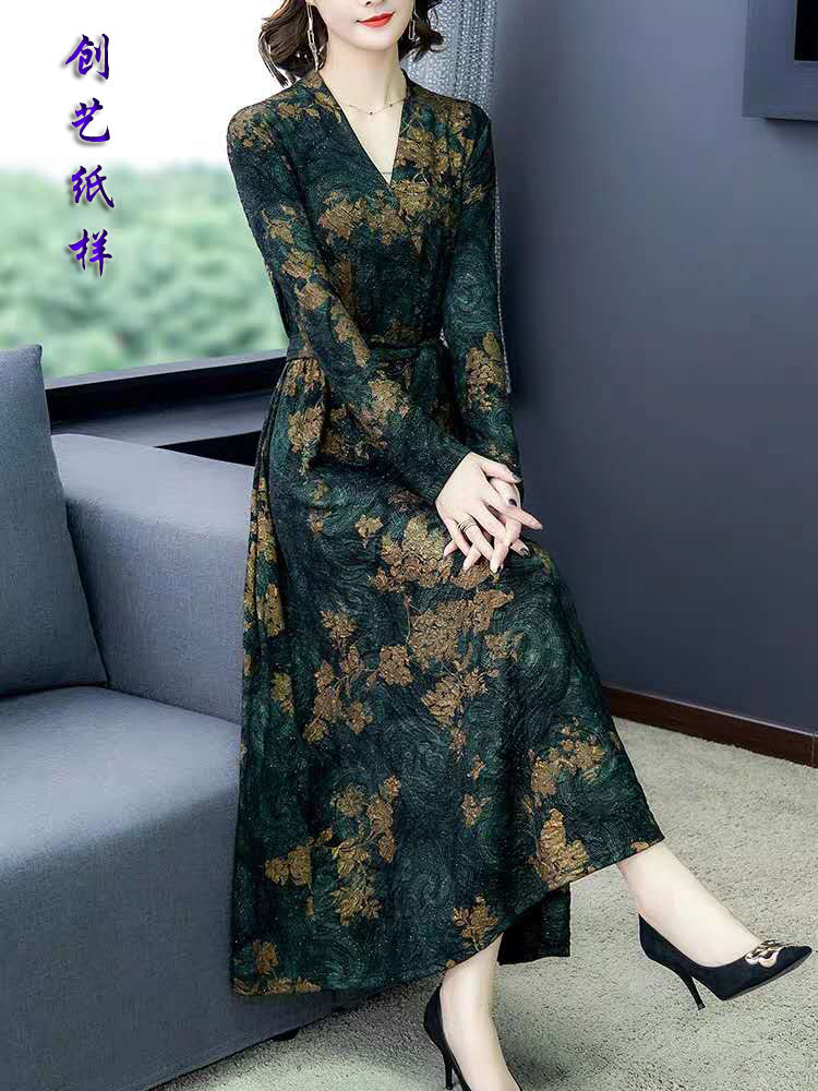 纸样服剪b1春秋装长款连衣裙子女