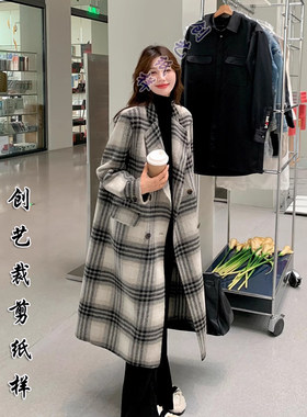创艺纸样毛呢外套牛皮纸带里布