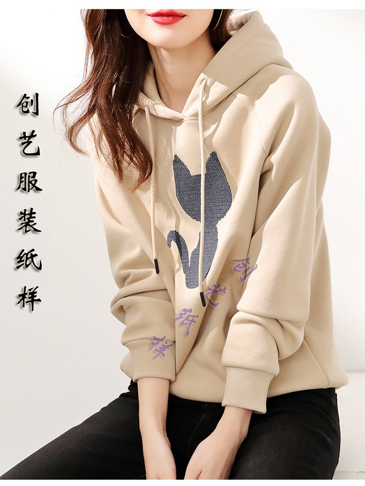 衣服b184连帽秋冬新款套头宽松