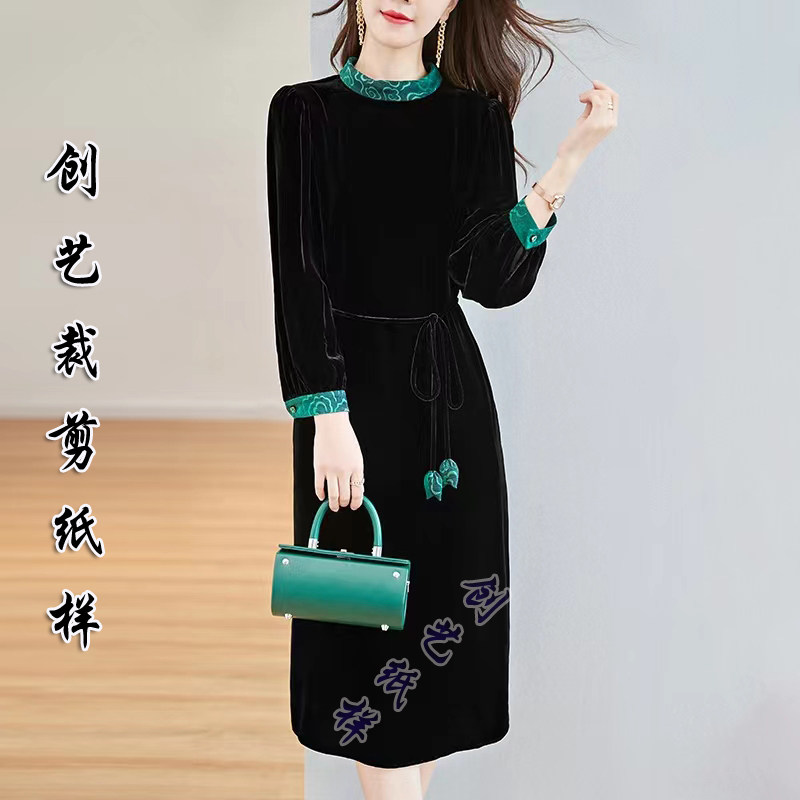 纸样丝绒连衣裙创艺纸样牛皮纸