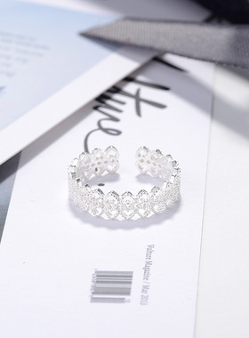 开口花边关节戒指