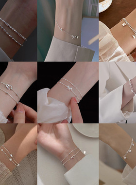 双层星星手链女生款轻奢小众设计感2025新款爆款镀银手饰