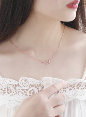 小众设计日式轻奢风异地恋锁骨链