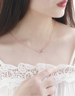海豚项链女纯银潮小众设计简约气质个性日式轻奢异地恋锁骨链吊坠
