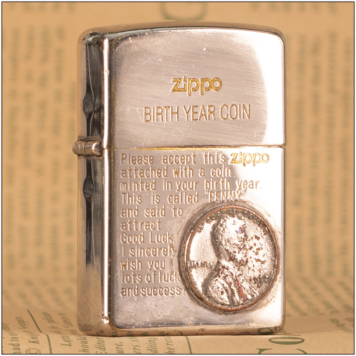 沧桑岁月【亚伯拉罕. 林肯】正品Zippo打火机念硬币款2003年10月