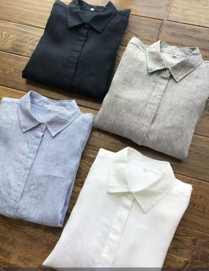 布布自由日系2020春季新款女装法国亚麻翻领长袖宽松休闲白色衬衫|msdalam kategori Butik wanita / wanita, shirt - dari Buy2taobao.com untuk memberikan perkhidmatan ejen Taobao profesional membeli