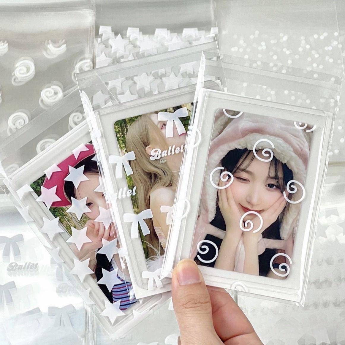 小鱼板包装袋星星蝴蝶结高颜值风自粘袋出卡小卡打包礼品袋
