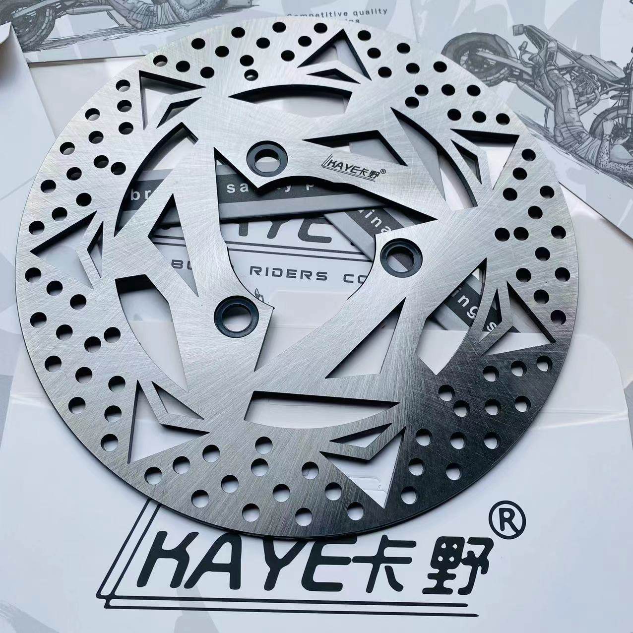 kaye卡野刀刃固定碟刹车盘小牛nqi u b九号220mm劲战7.0孔距4mm厚
