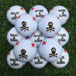 lona 20个 包邮 高尔夫球mark 10成新 骷髅王三层五星花球9
